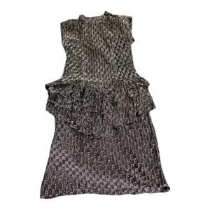 Black Cocktail Dress Sparkle Gilberti Label 1980's